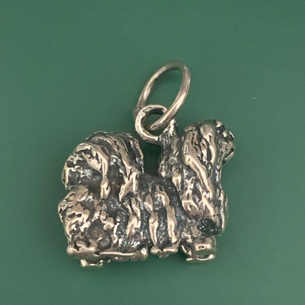 .925 Pekingese Sterling Silver Jewelry Charm #dog #pet